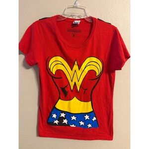 Wonder Woman Costume T-Shirt Red Rubie's DC Comics Graphic Tee Womens Medium